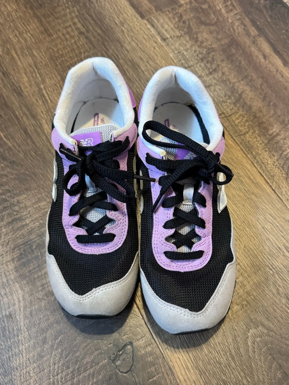 New Balance 515 Retro Black Grey Purple Suede Mesh Sneaker